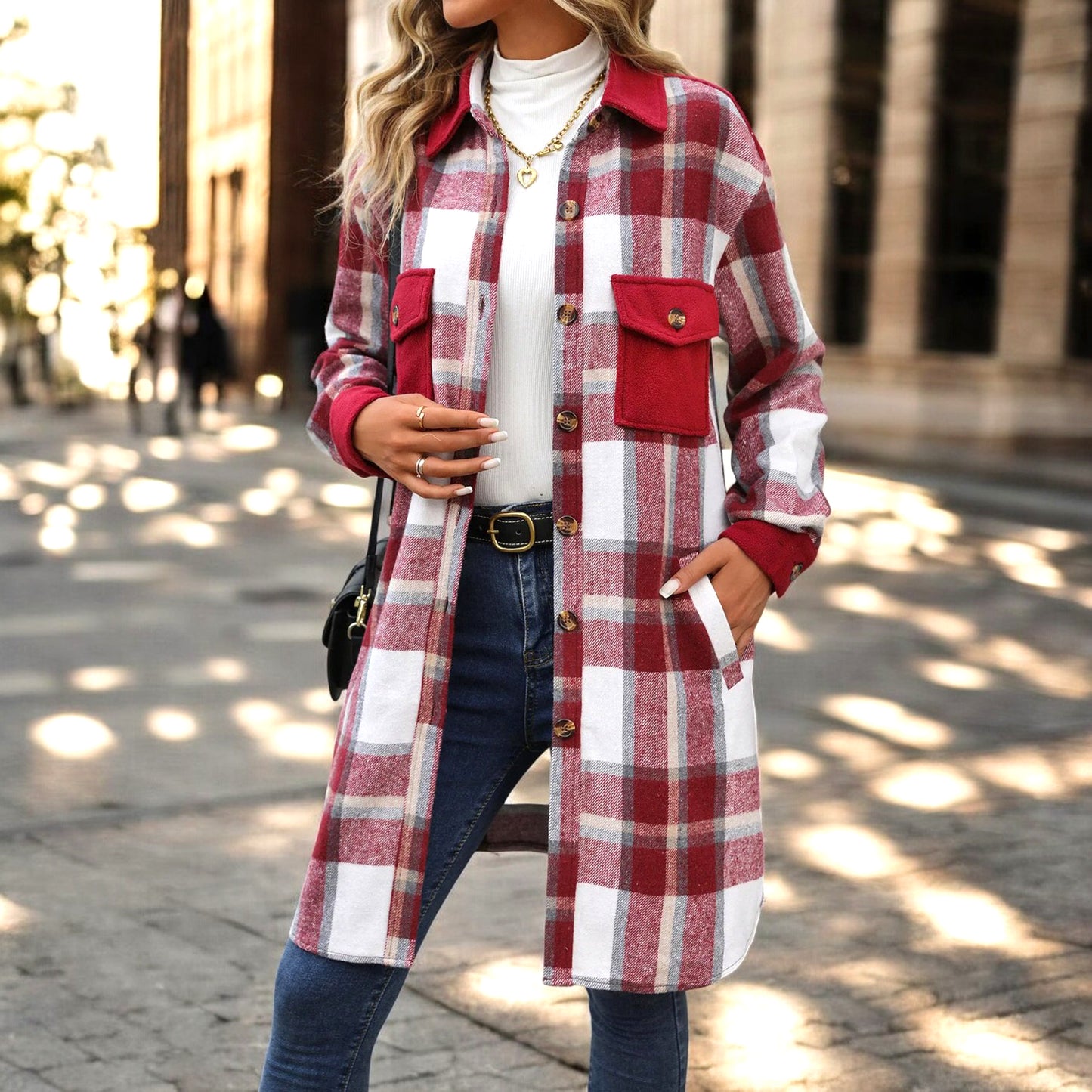 The Harbor Fox Plaid Coat